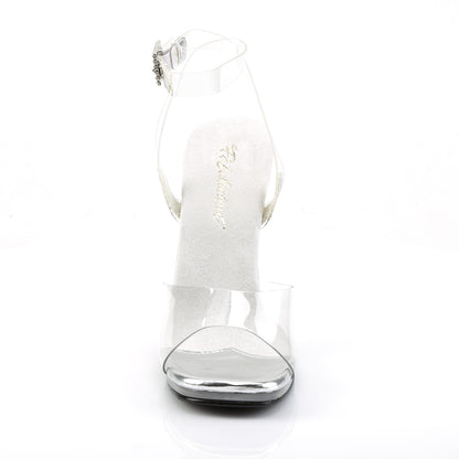 Fabulicious CHIC-06 Clear Platform Sandals - 4 1/2 Inch Heels