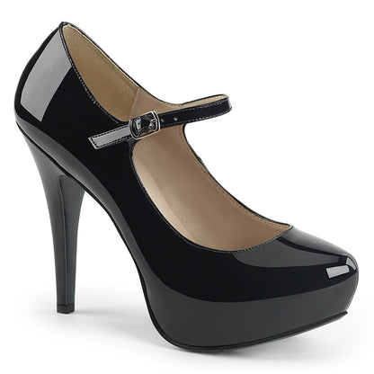 CHLOE-02 Pleaser Pink Label Black 5.3 Inch Exotic Platform Heels