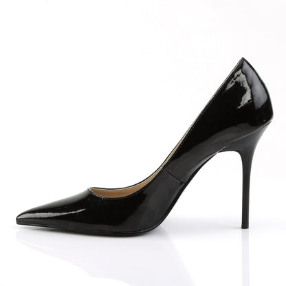 Pleaser CLASSIQUE-20 Black Court Shoes - 4 Inch Heels