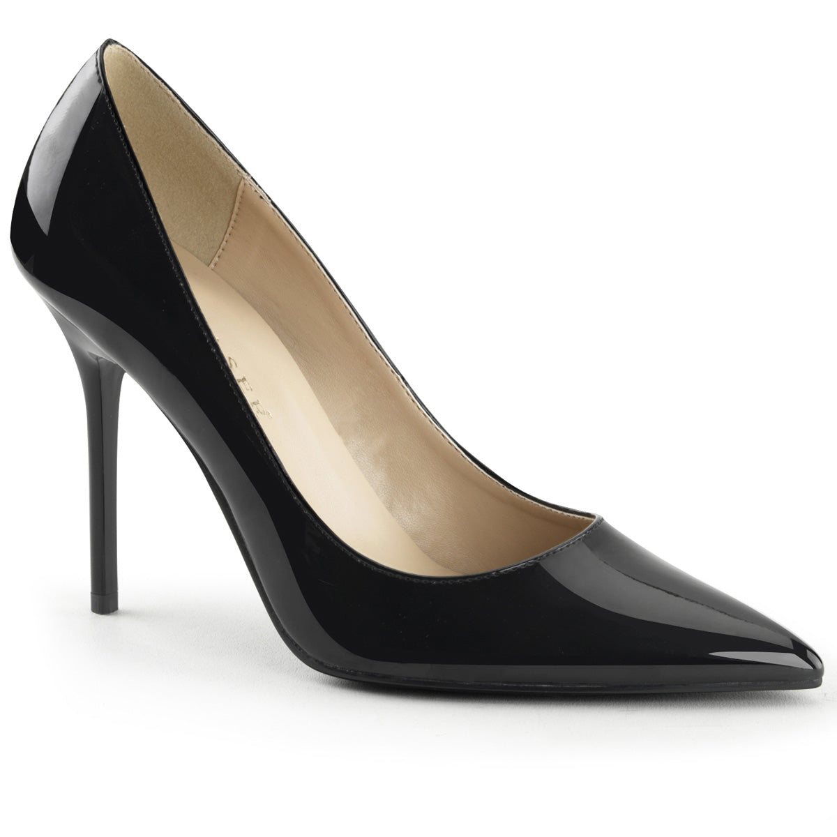Pleaser CLASSIQUE-20 Black Court Shoes - 4 Inch Heels