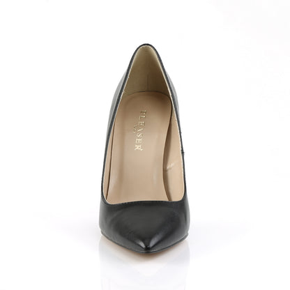 Pleaser CLASSIQUE-20 Black Kid Court Shoes - 4 Inch Heels