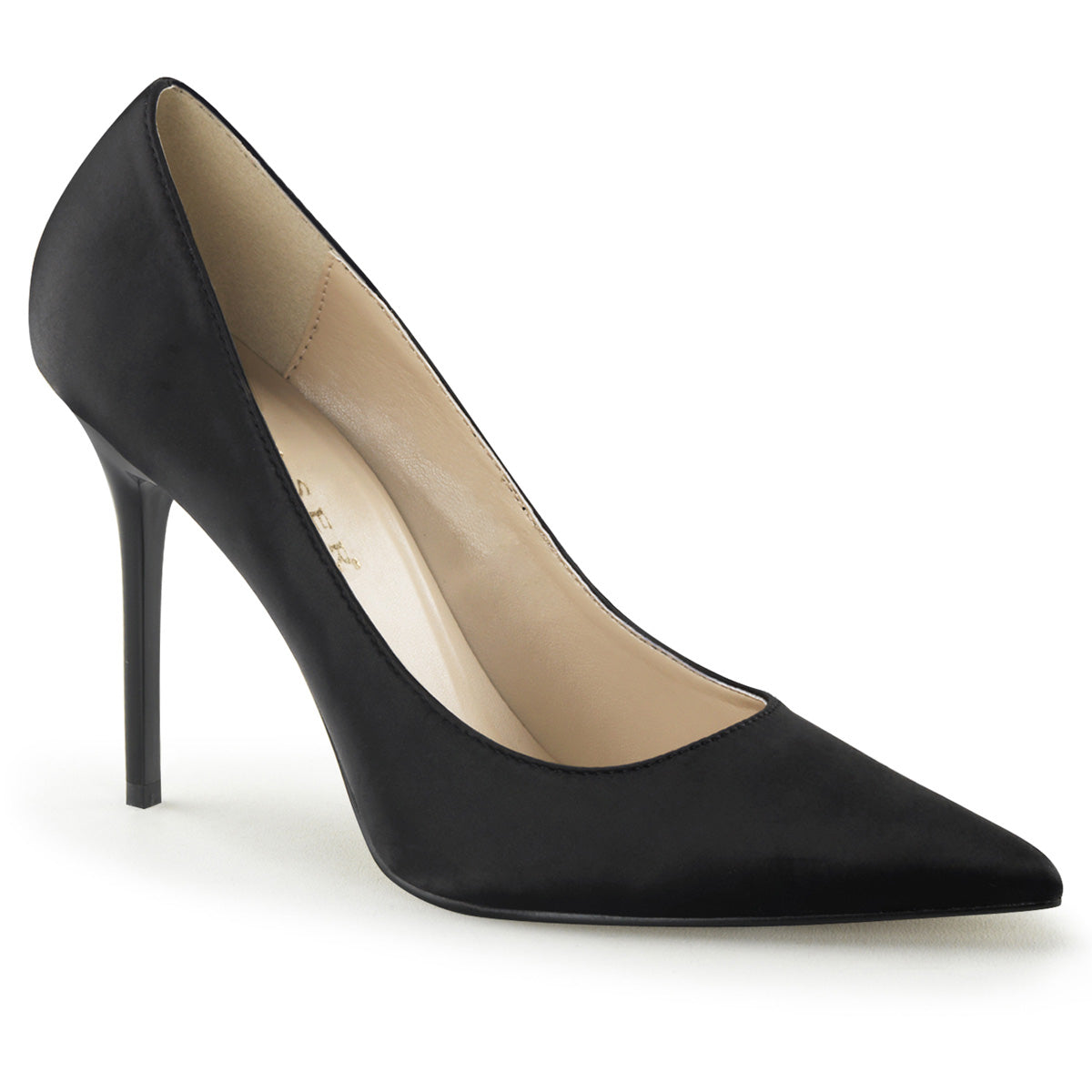 Pleaser CLASSIQUE-20 Black Court Shoes - 4 Inch Heels