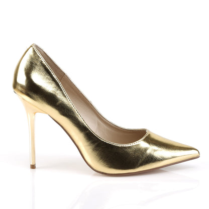 CLASSIQUE-20 Pleaser Gold 4 Inch Tempting Bedroom Heels