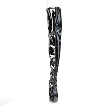 CLASSIQUE-3000 Pleaser Black Patent 4 Inch Erotic Thigh Boots'