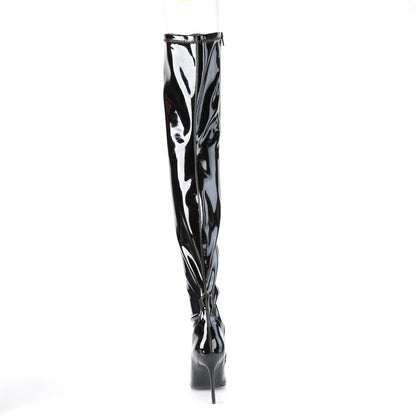CLASSIQUE-3000 Pleaser Black Patent 4 Inch Erotic Thigh Boots'