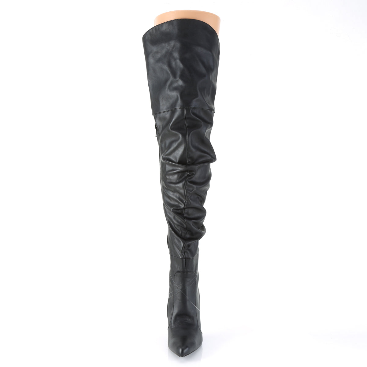 CLASSIQUE-3011 Pleaser Black 4 Inch Flirty Thigh Boots