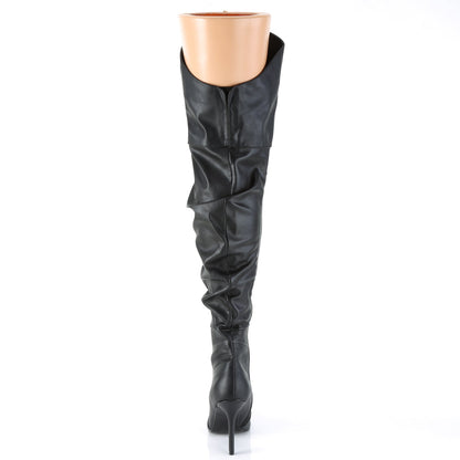 CLASSIQUE-3011 Pleaser Black 4 Inch Flirty Thigh Boots