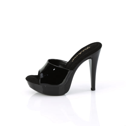 Fabulicious COCKTAIL-501 Black Platform Mules - 5 Inch Heels