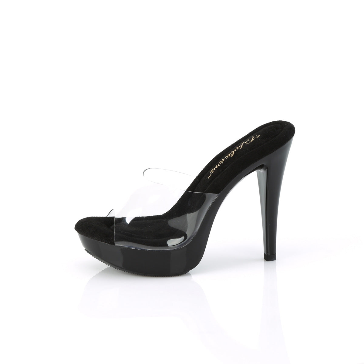 COCKTAIL-501 Fabulicious Clear Black 5 Inch Glamour Shoes