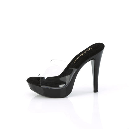 COCKTAIL-501 Fabulicious Clear Black 5 Inch Glamour Shoes