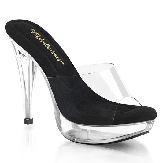 COCKTAIL-501 Fabulicious Clear 5 Inch Glamour Shoes