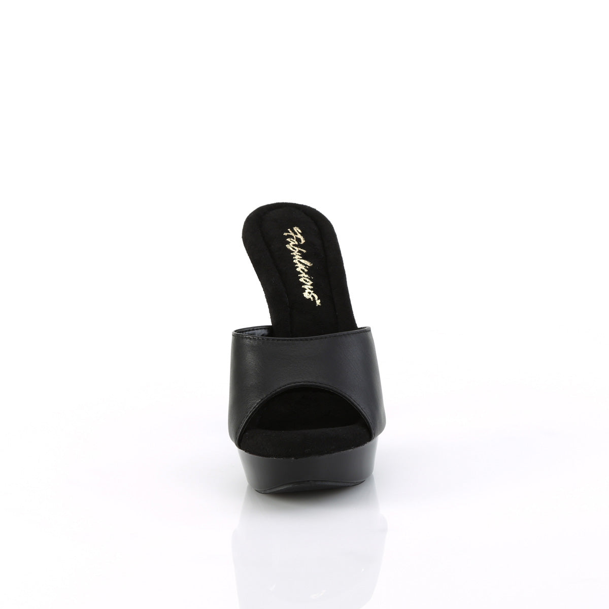 COCKTAIL-501L Fabulicious Black Leather 5 Inch Fetish Shoes