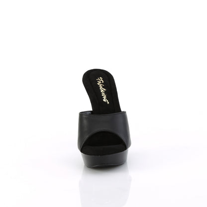 Fabulicious COCKTAIL-501L Black Platform Mules - 5 Inch Heels