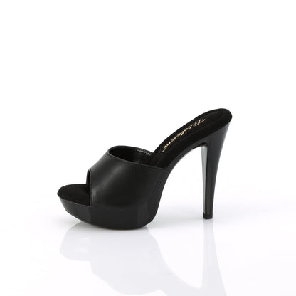COCKTAIL-501L Fabulicious Black Leather 5 Inch Fetish Shoes