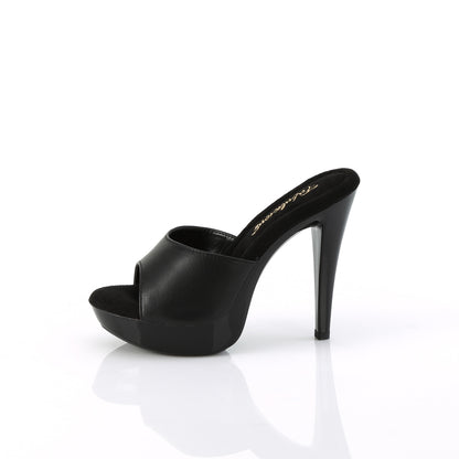 Fabulicious COCKTAIL-501L Black Platform Mules - 5 Inch Heels