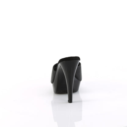 Fabulicious COCKTAIL-501L Black Platform Mules - 5 Inch Heels