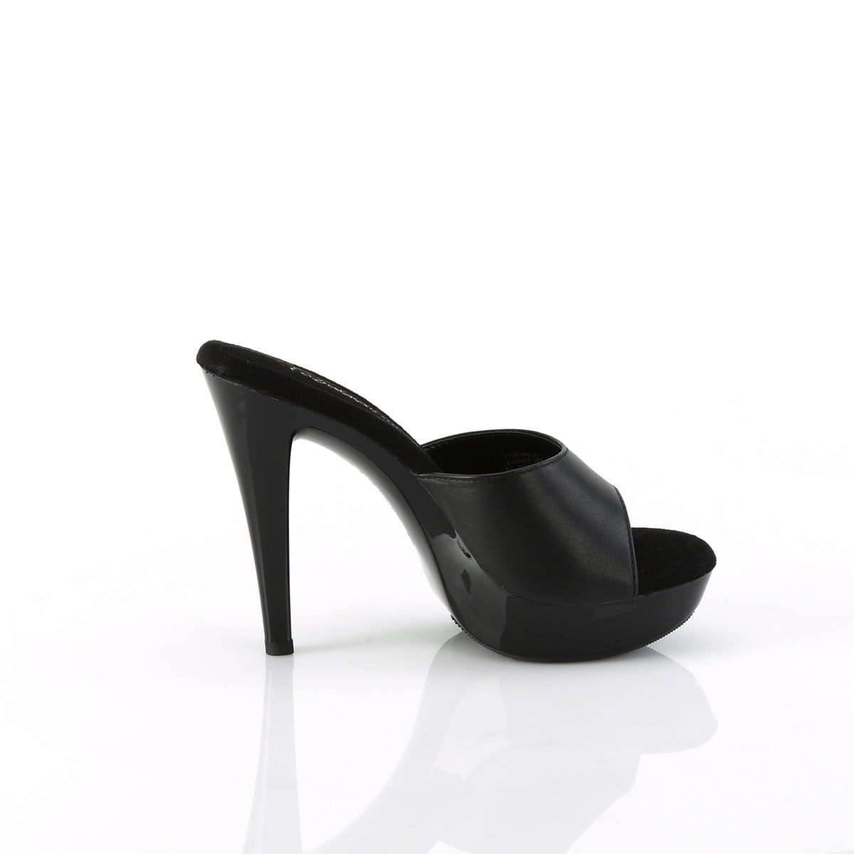 COCKTAIL-501L Fabulicious Black Leather 5 Inch Fetish Shoes