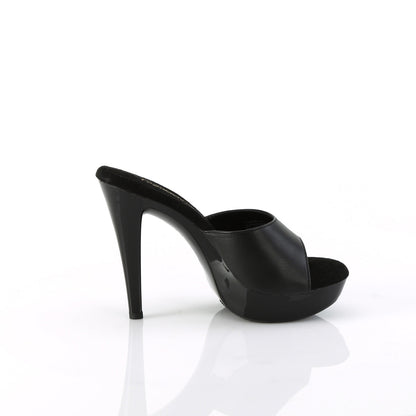 COCKTAIL-501L Fabulicious Black Leather 5 Inch Fetish Shoes