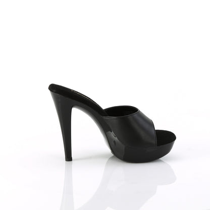 Fabulicious COCKTAIL-501L Black Platform Mules - 5 Inch Heels