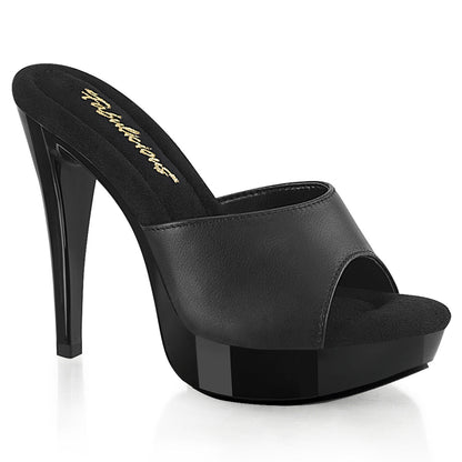 COCKTAIL-501L Fabulicious Black Leather 5 Inch Fetish Shoes