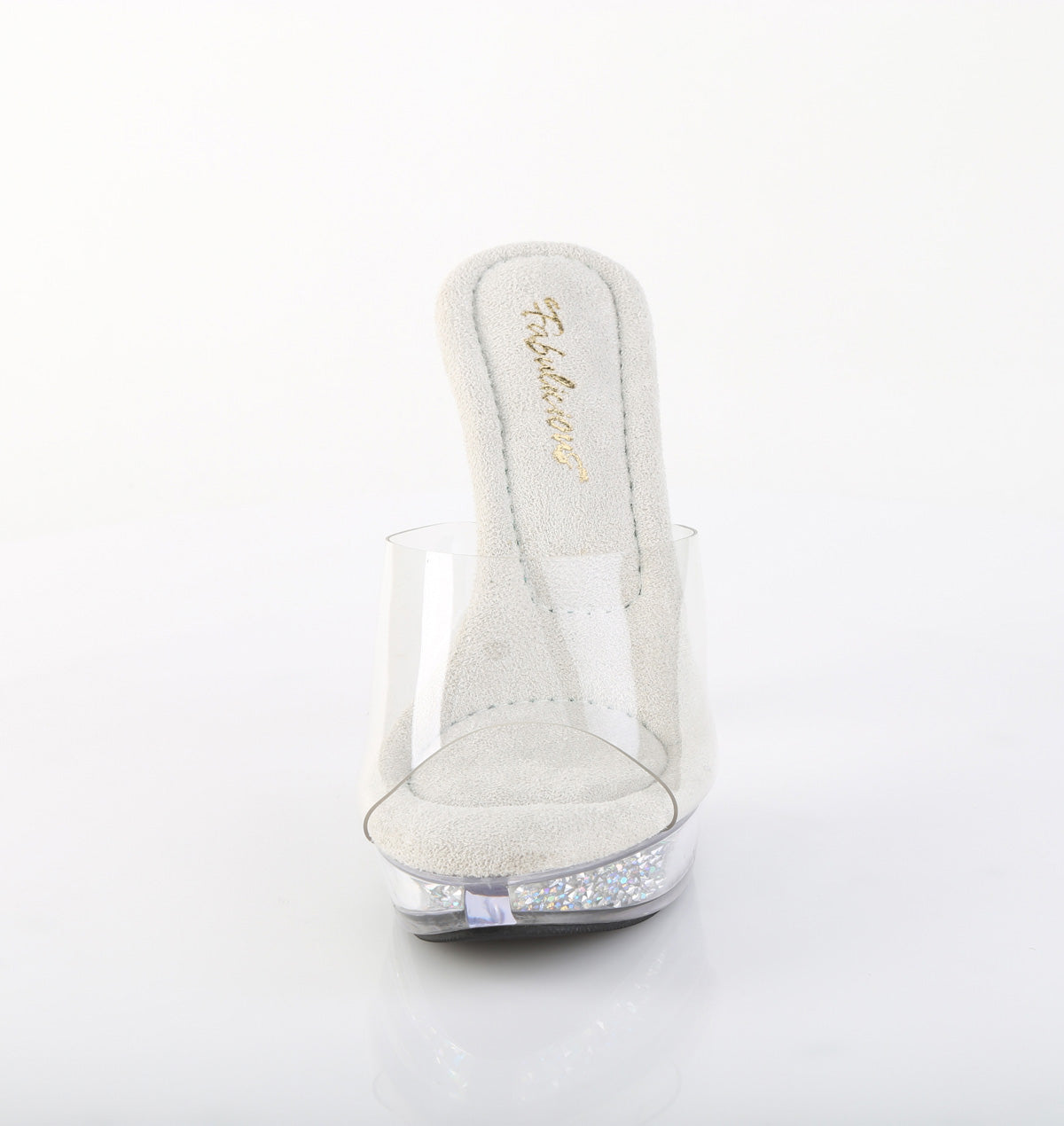COCKTAIL-501RSI Fabulicious Clear Bling 5 Inch Posing Shoes
