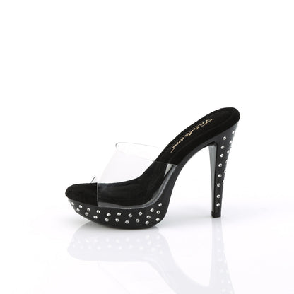 COCKTAIL-501SDT Fabulicious Clear Black 5 Inch Posing Shoes