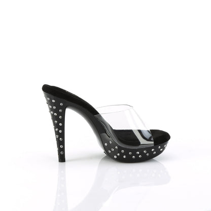 COCKTAIL-501SDT Fabulicious Clear Black 5 Inch Posing Shoes