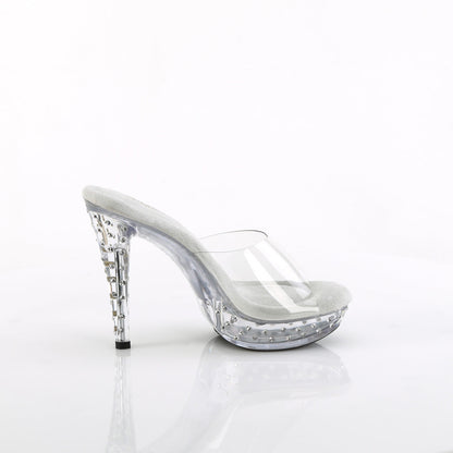 COCKTAIL-501SDT Fabulicious Clear 5 Inch Posing Shoes