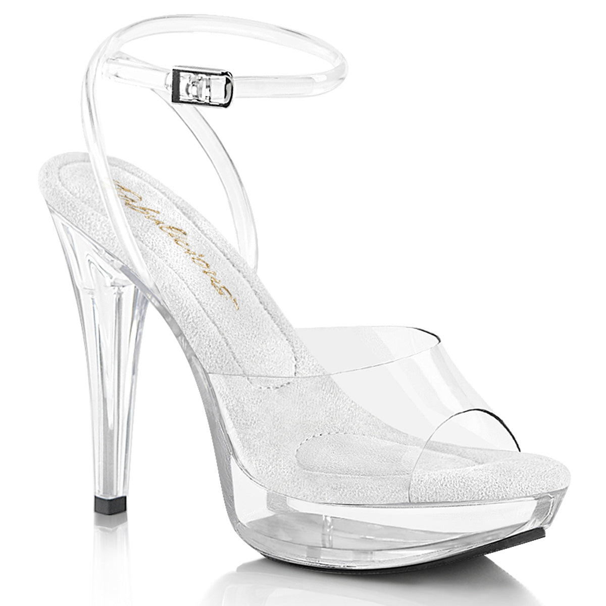 COCKTAIL-506 Fabulicious Clear 5 Inch Posing Shoes
