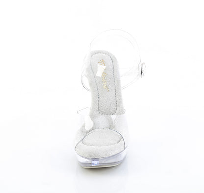 Fabulicious COCKTAIL-508 Clear Platform Sandals - 5 Inch Heels