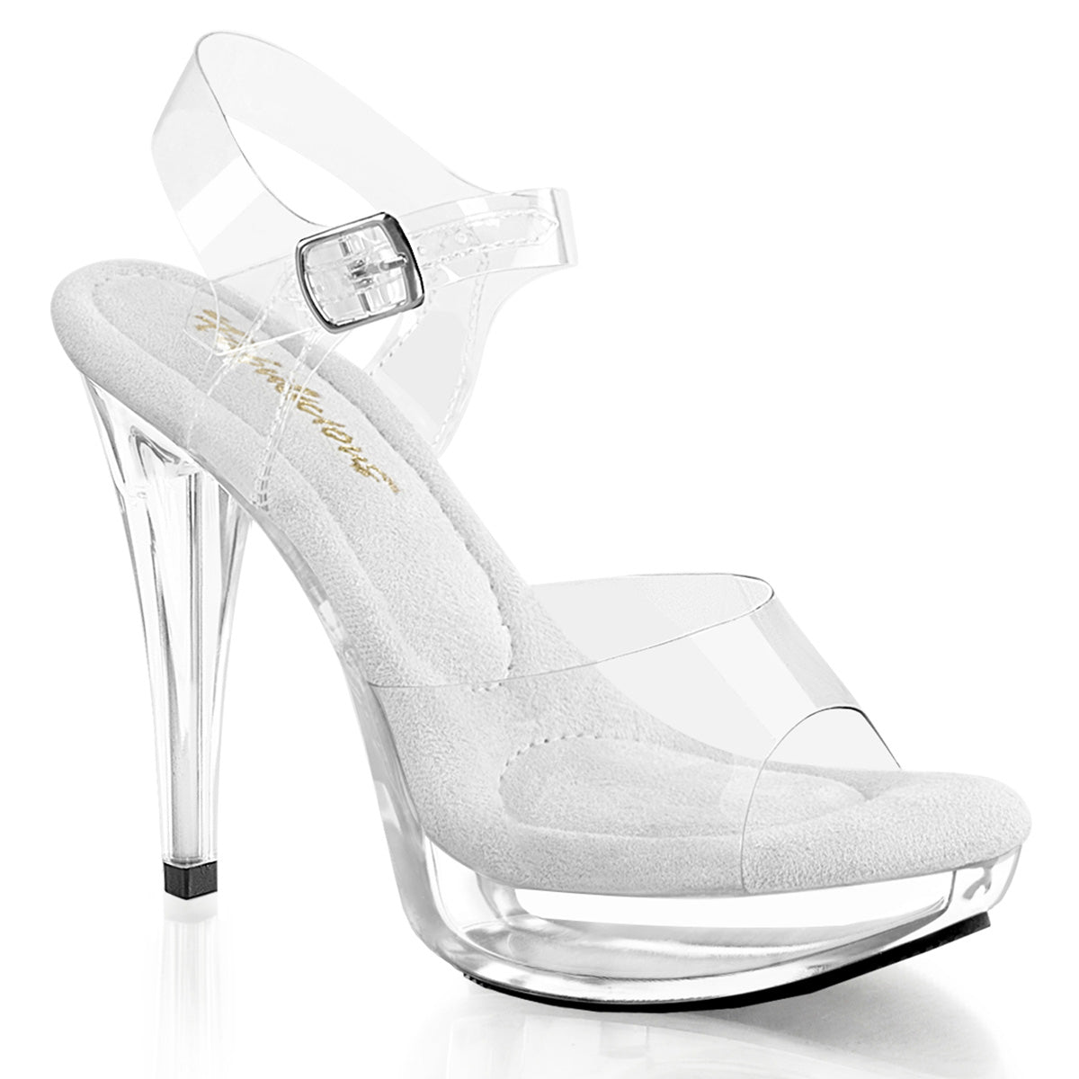 COCKTAIL-508 Fabulicious Clear 5 Inch Posing Shoes Clr Clr