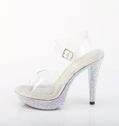 COCKTAIL-508DM Fabulicious Transparent Bling 5 Inch Posing Shoes