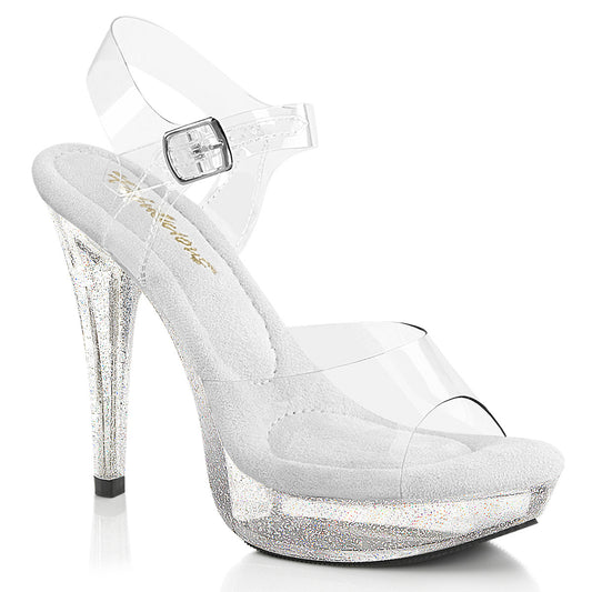 COCKTAIL-508MG Fabulicious Clear 5 Inch Posing Shoes