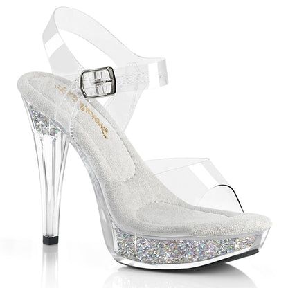 COCKTAIL-508RSI Fabulicious Clear Bling 5 Inch Posing Shoes