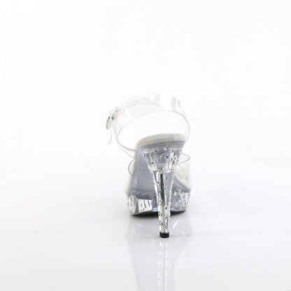 COCKTAIL-508SDT Fabulicious Clear 5 Inch Posing Shoes
