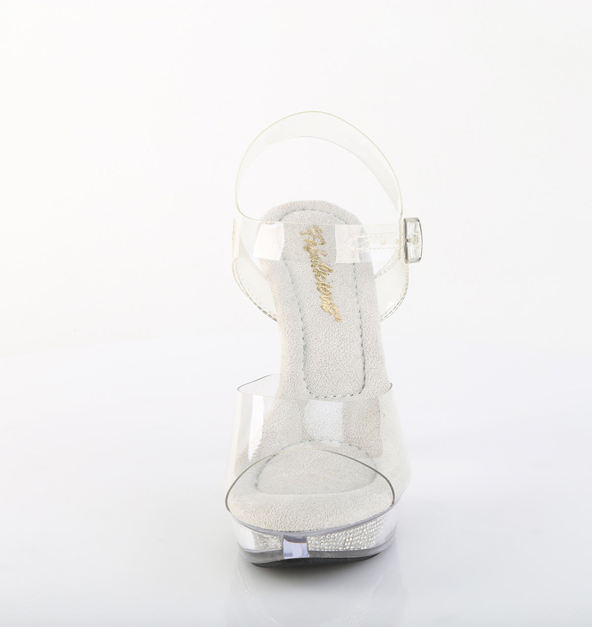 COCKTAIL-508SRSI Fabulicious Clear Bling 5 Inch Posing Shoes