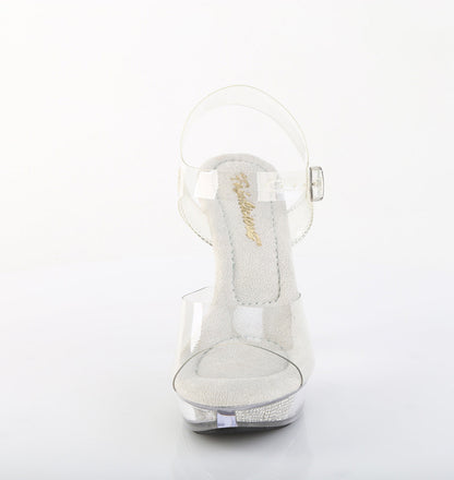COCKTAIL-508SRSI Fabulicious Clear Bling 5 Inch Posing Shoes