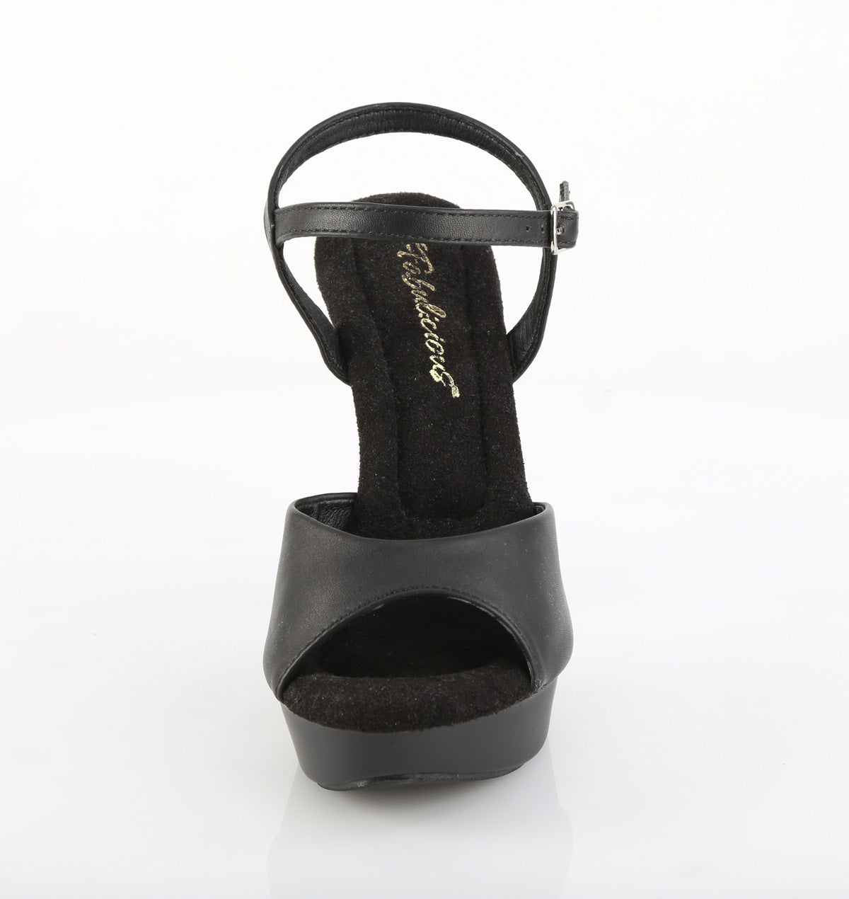 Fabulicious COCKTAIL-509 Black / Black Matte Platform Sandals - 5 Inch Heels
