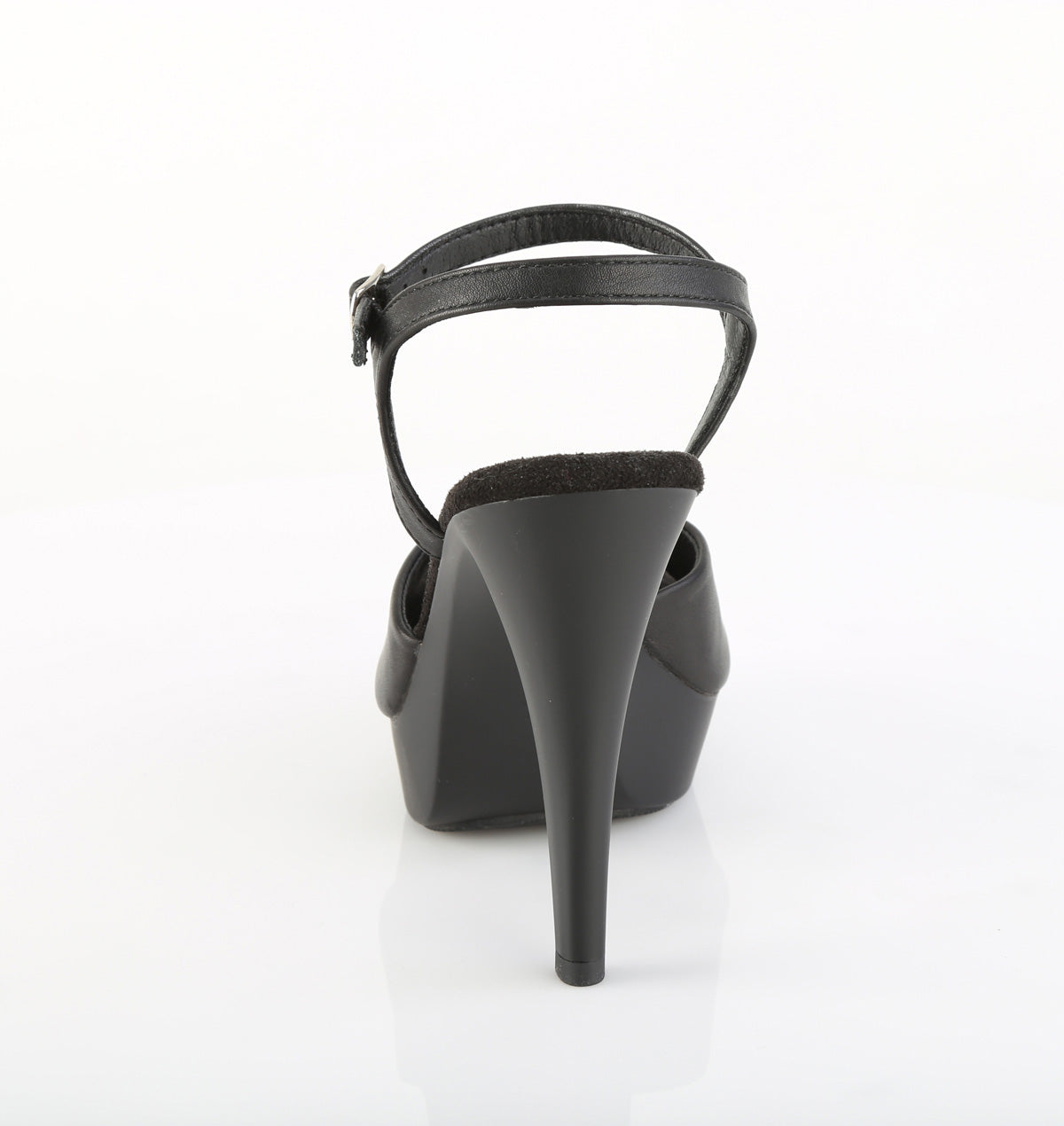 Fabulicious COCKTAIL-509 Black / Black Matte Platform Sandals - 5 Inch Heels