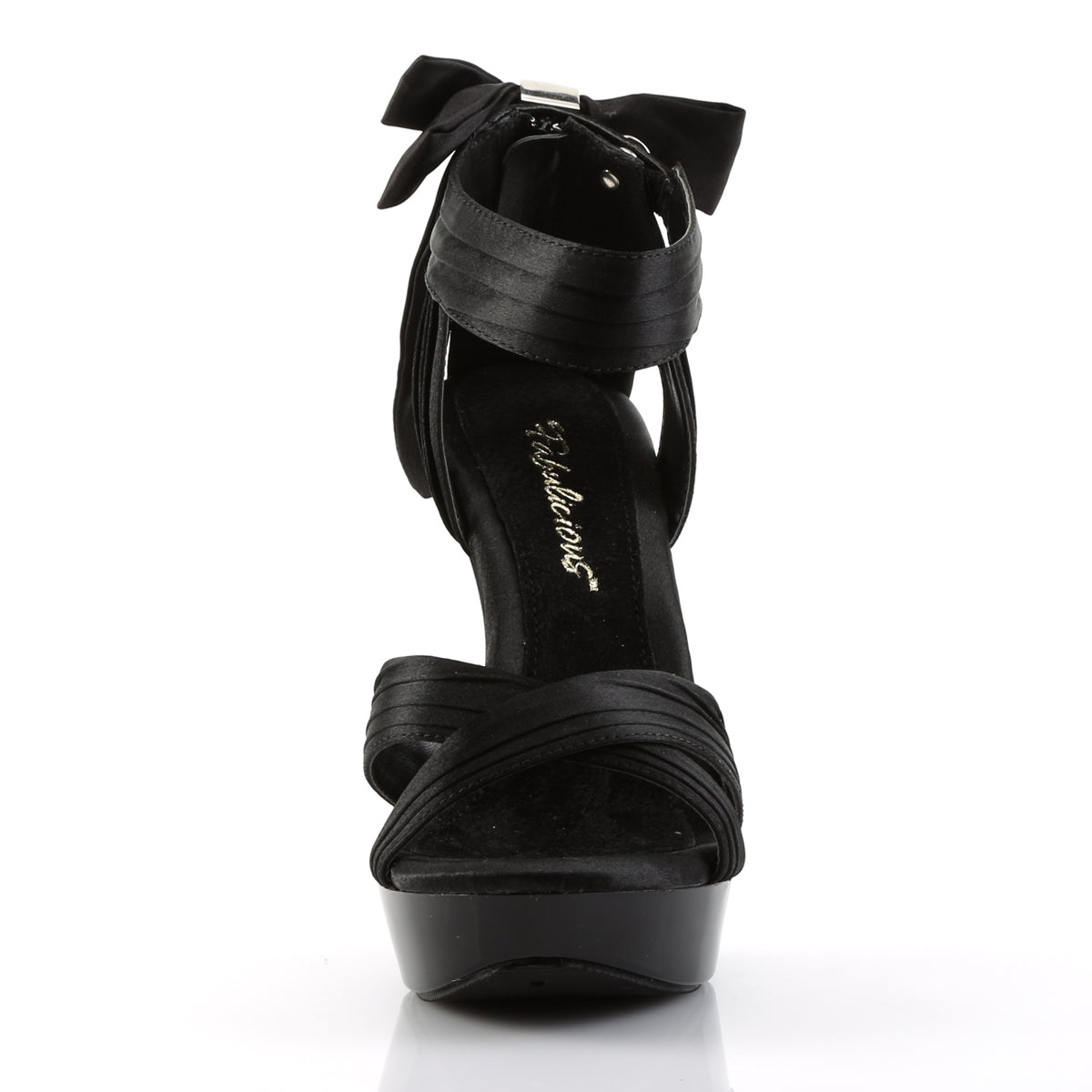 COCKTAIL-568 Fabulicious Black Satin 5 Inch Fetish Shoes