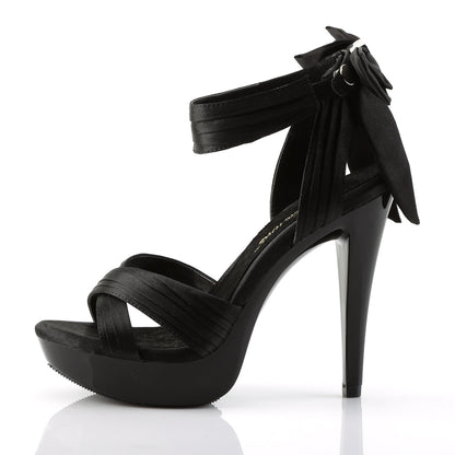 COCKTAIL-568 Fabulicious Black Satin 5 Inch Fetish Shoes