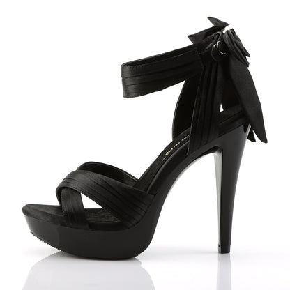 Fabulicious COCKTAIL-568 Black Platform Sandals - 5 Inch Heels