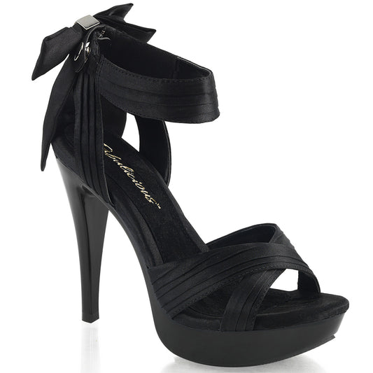 COCKTAIL-568 Fabulicious Black Satin 5 Inch Fetish Shoes