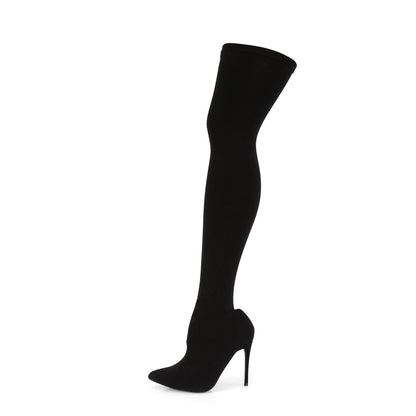 COURTLY-3005 Pleaser Black 5 Inch Dominant Thigh Boots'