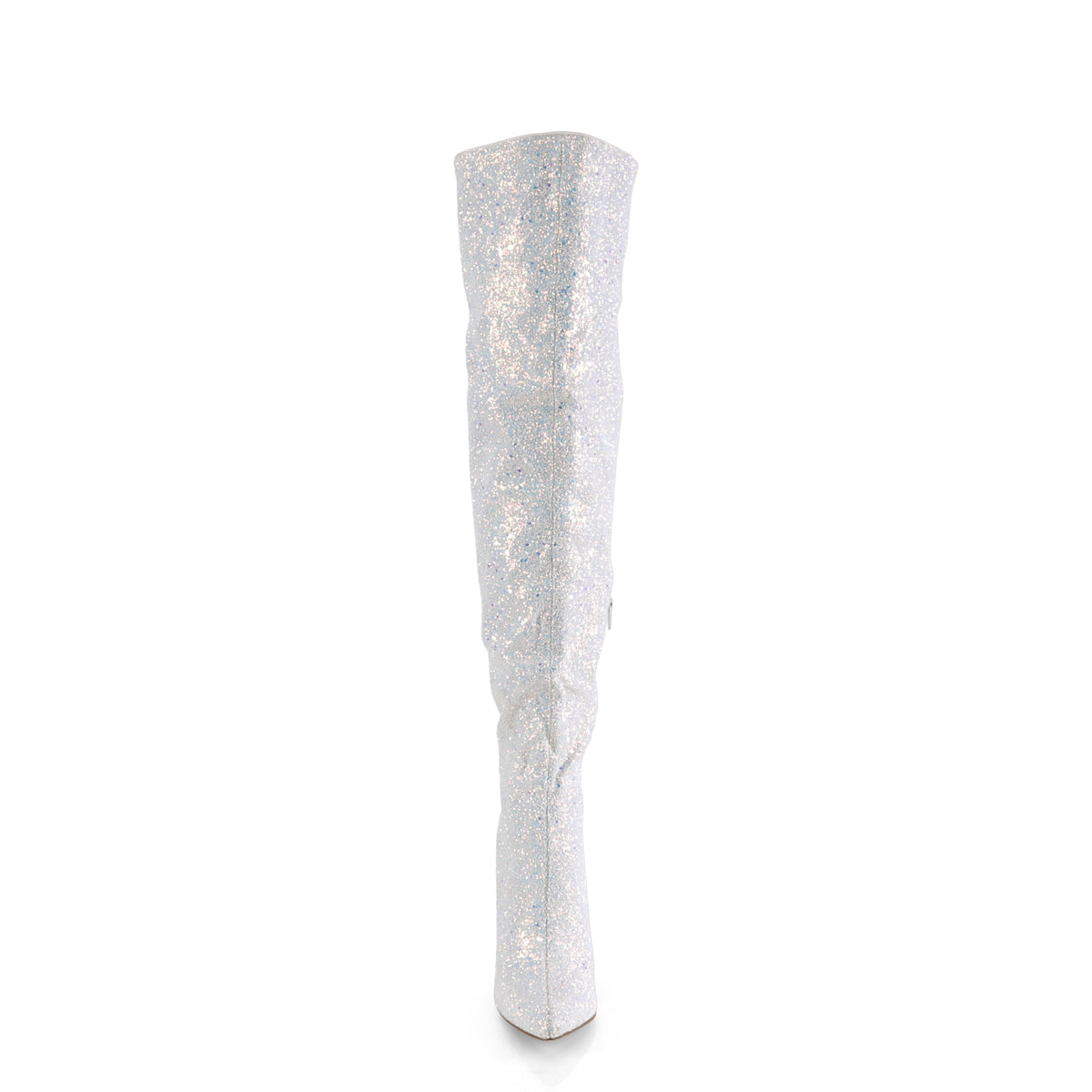COURTLY-3015 Pleaser White 5 Inch Erotic Thigh Length Boots