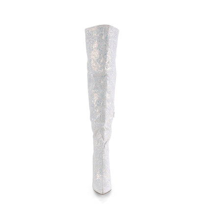 COURTLY-3015 Pleaser White 5 Inch Erotic Thigh Length Boots