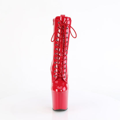 CRAZE-1040 Pleaser Red 8 Inch Statement Ankle Boots