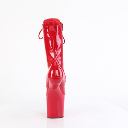 CRAZE-1040 Pleaser Red 8 Inch Statement Ankle Boots