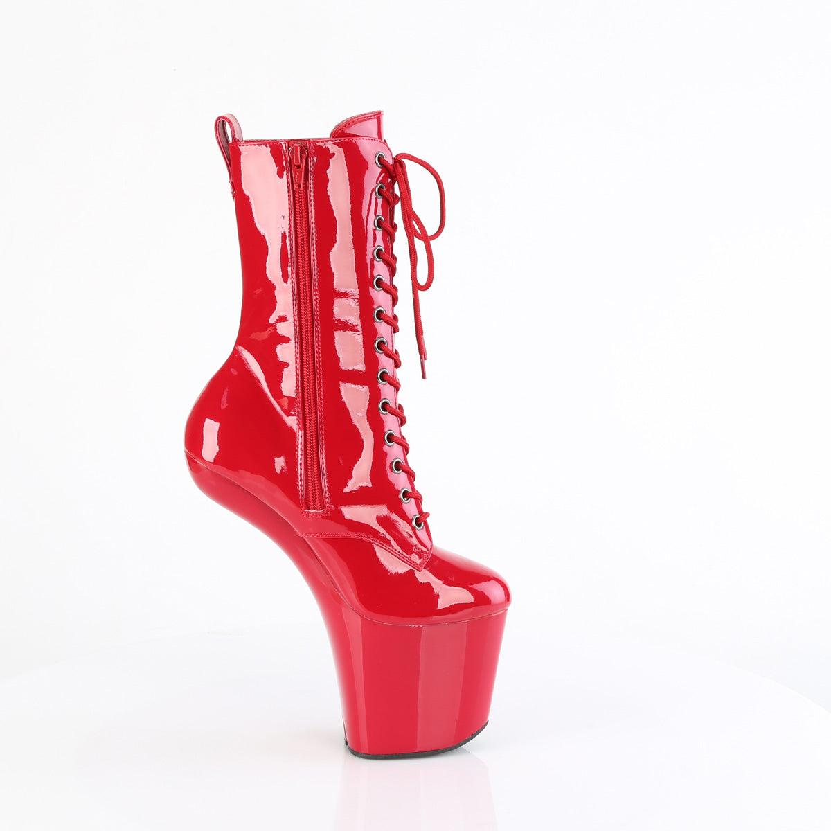 CRAZE-1040 Pleaser Red 8 Inch Statement Ankle Boots