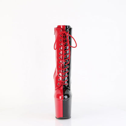 CRAZE-1040TT Pleaser Red 8 Inch Pole Dance Ankle Boots